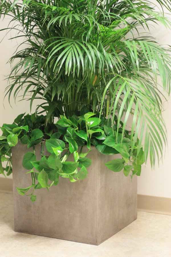 Ella- Ficostone Modern Planter, Square