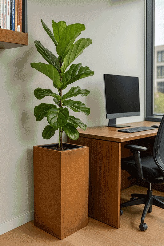 Mia- Corten Steel Planter, Tall Single