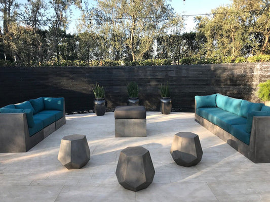 Zoe- Ficostone Stool, Hexagon