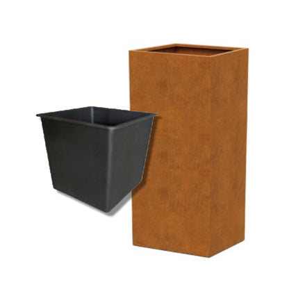 Mia- Corten Steel Planter, Tall Single